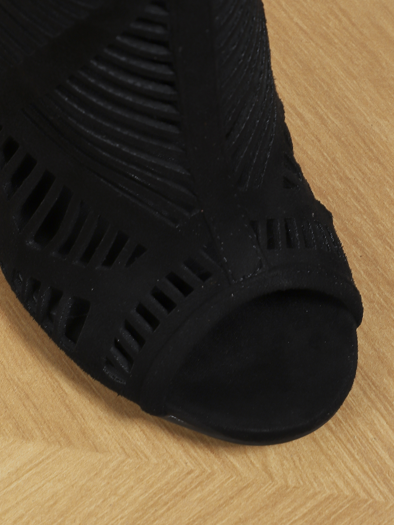 2024 Spring Summer New Round Toe Open Toe Laser Hollow Out 11cm Sexy Fashion Versatile Ankle Boots 35-42 Large Size - Image 5