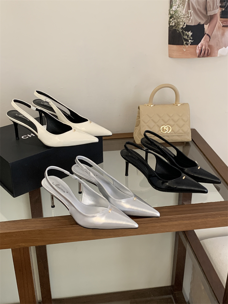 2026 Spring Women's Pointed Toe Slippers with Thin Heel, Sizes 35-40