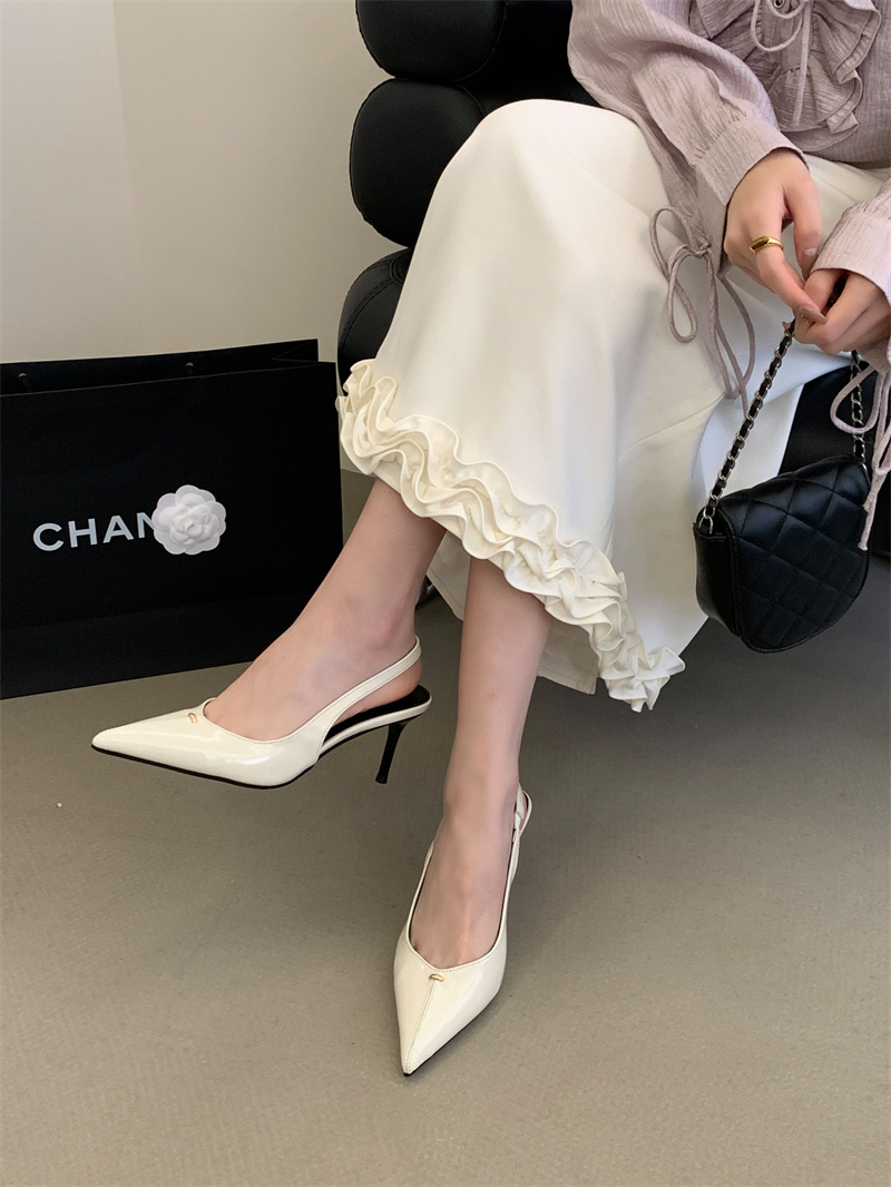 2026 Spring Women's Pointed Toe Slippers with Thin Heel, Sizes 35-40 - Image 4