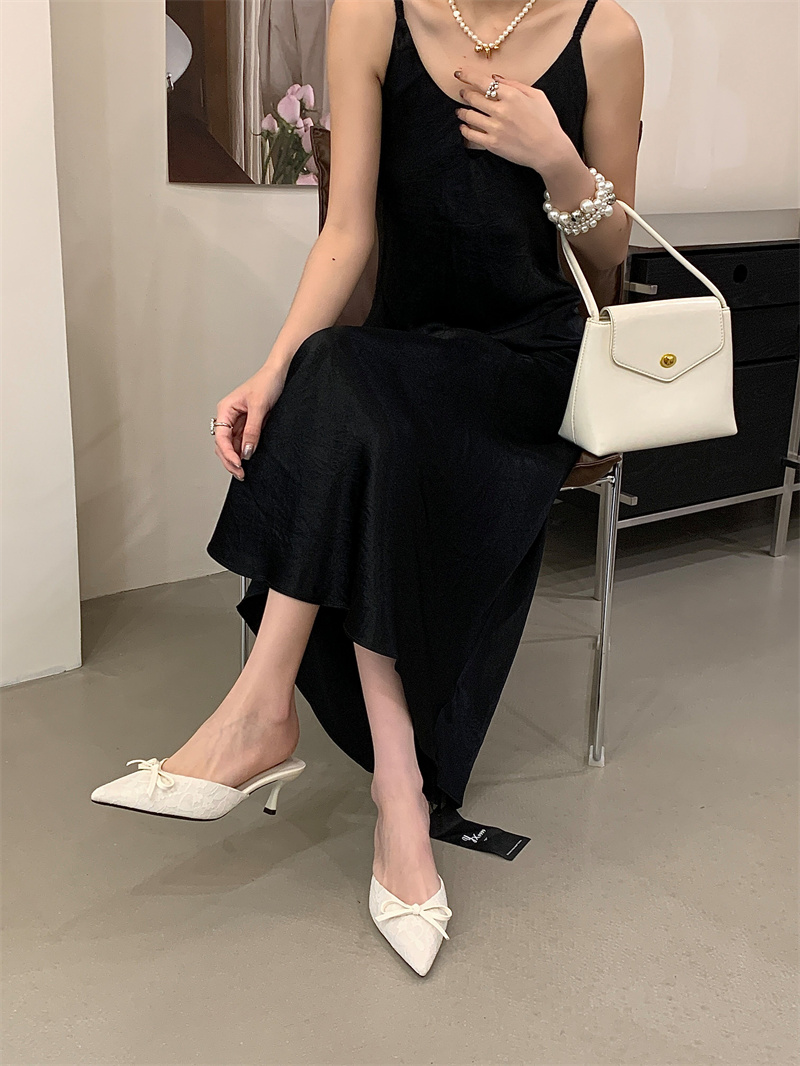 2026 Spring Women's Pointed Toe Slippers with Thin Heels, 35-40 - Image 3