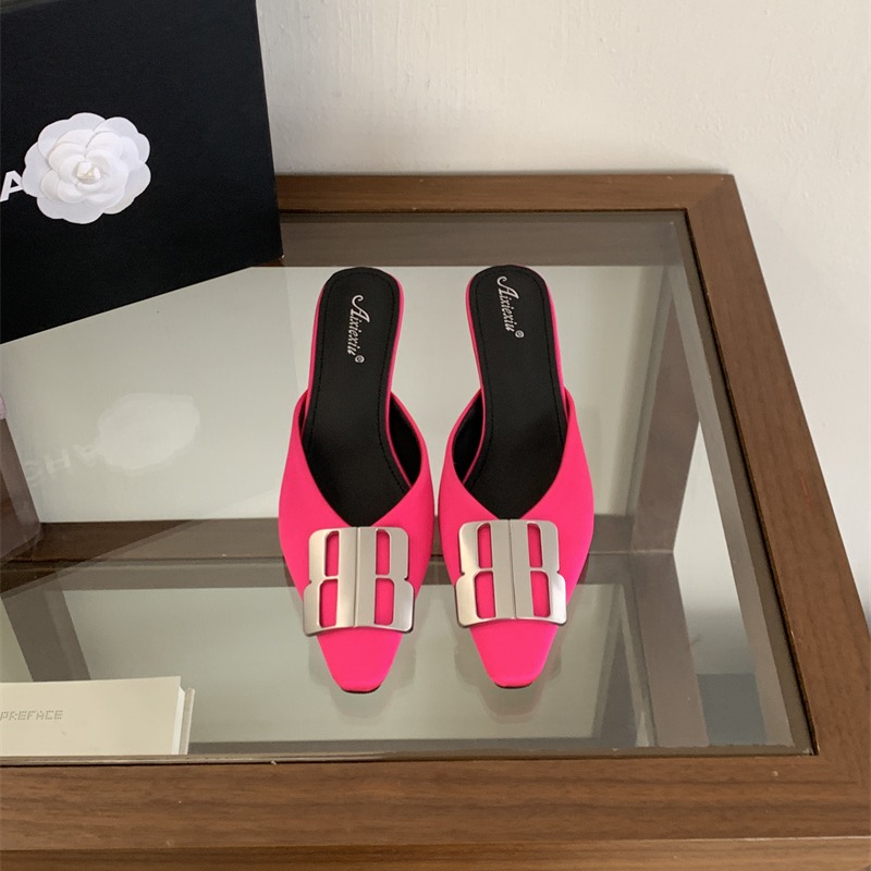 2026 Spring Women's Square Toe Slingback Heels 35-40 - Style 6e6935 - Image 5