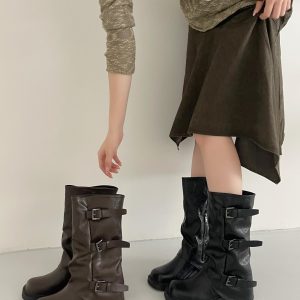 2026 Winter New High-Top Flat Riding Boots for Women